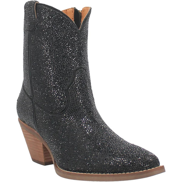 RHINESTONE COWGIRL LEATHER BOOTIE | Dingo1969