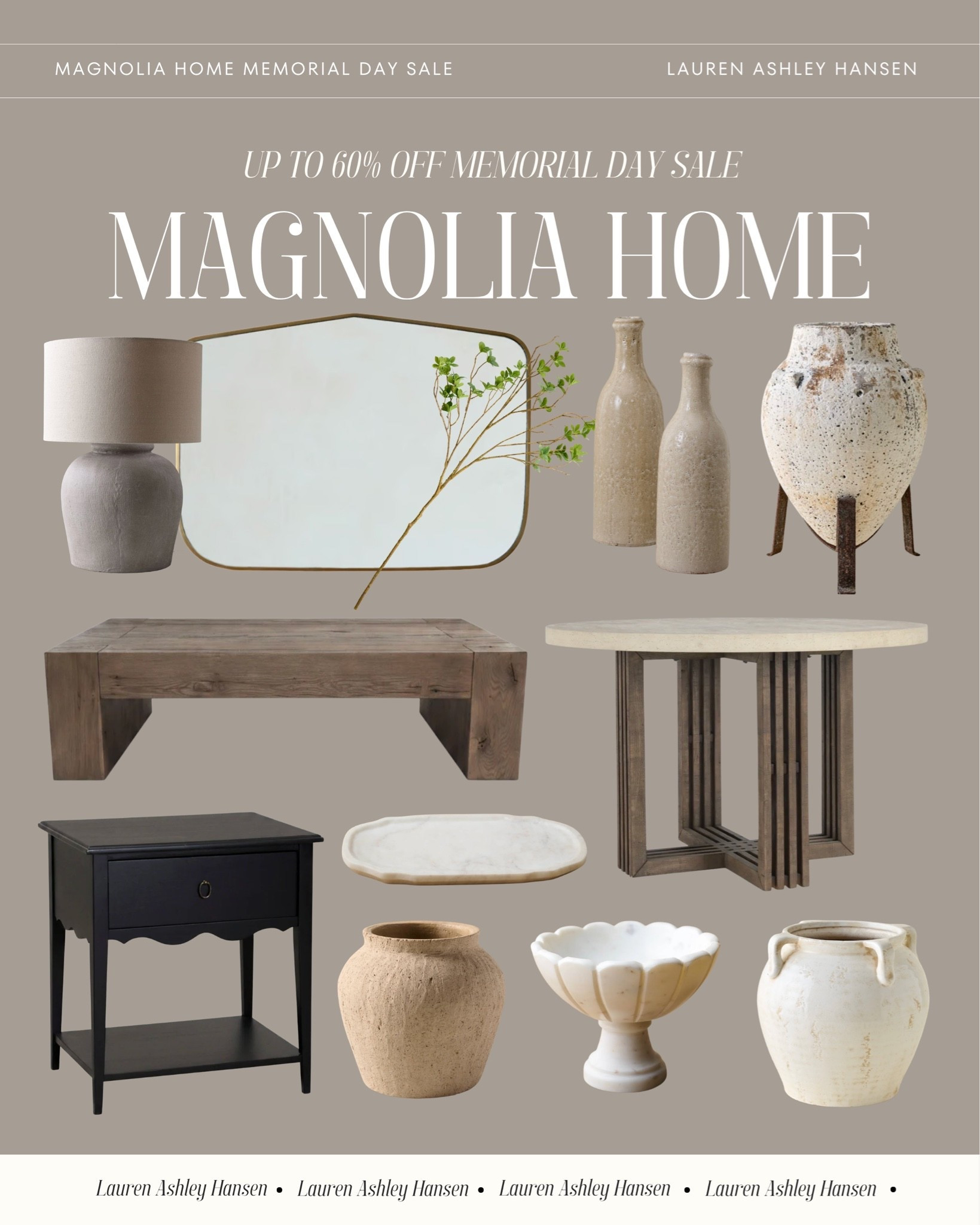 Up to 60% off at Magnolia Home this weekend! One of the biggest sales I hsve seen. I love this organic palette. Neutral ceramics, stone materials, and rustic wood finishes for a very grounding feel.

#LTKHome #LTKSaleAlert