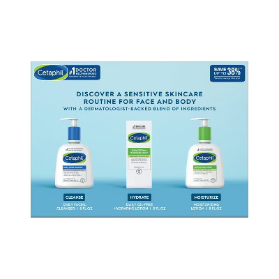 Cetaphil Holiday Skincare Set - 3ct | Target