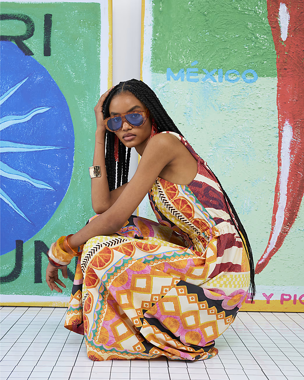 Multi Colour Atlas Maxi Slip Dress | River Island UK & IE