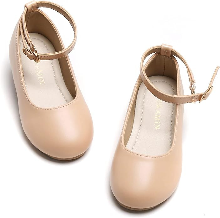 Toddler Flower Girl Dress Shoes - Little Girl Ballet Flats Sparkly Wedding Party | Amazon (US)