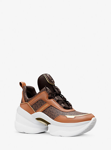 Olympia Signature Logo Trainer | Michael Kors US