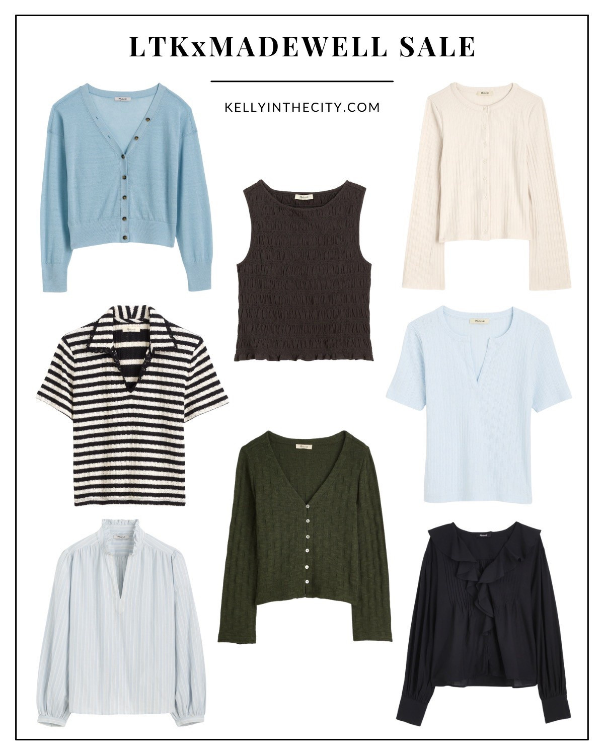 Lots of staples, lightweight sweaters, and COTTON. Click “copy promo code” or use code LTK20 for 20% off Madewell tops.

#LTKxMadewell #LTKOver40 #LTKSaleAlert