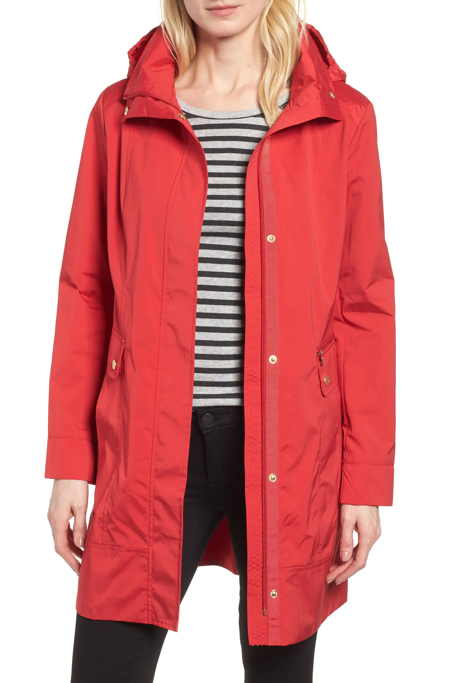 Cole Haan Signature Back Bow Packable Hooded Raincoat (Women) | Nordstromrack | Nordstrom Rack