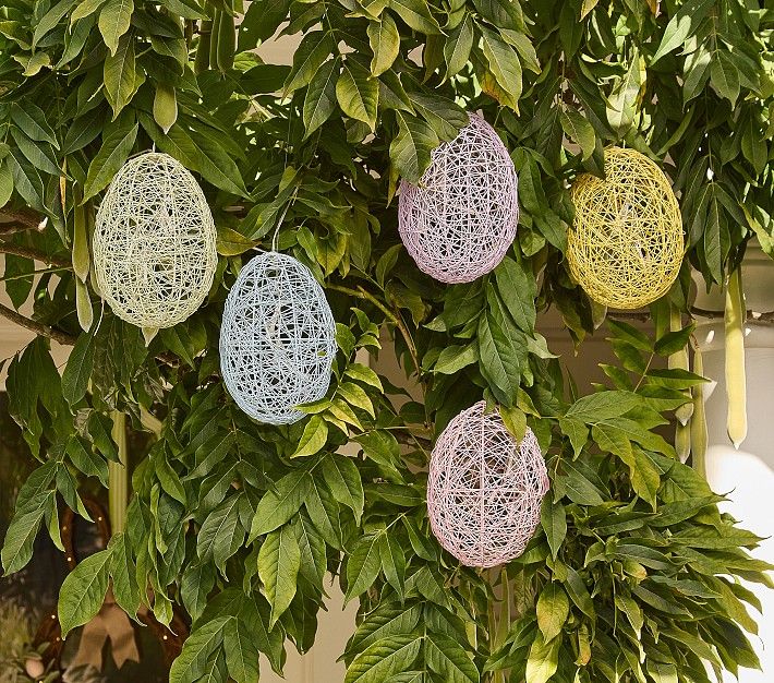 Outdoor Light-Up Easter Egg Garland | Pottery Barn Kids