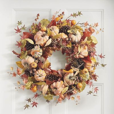 Harvest Pumpkin Wreath | Grandin Road