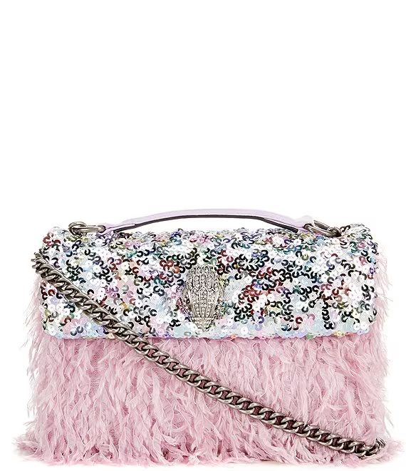 Medium Kensington Pink Sequin Feather Shoulder Bag | Dillard's