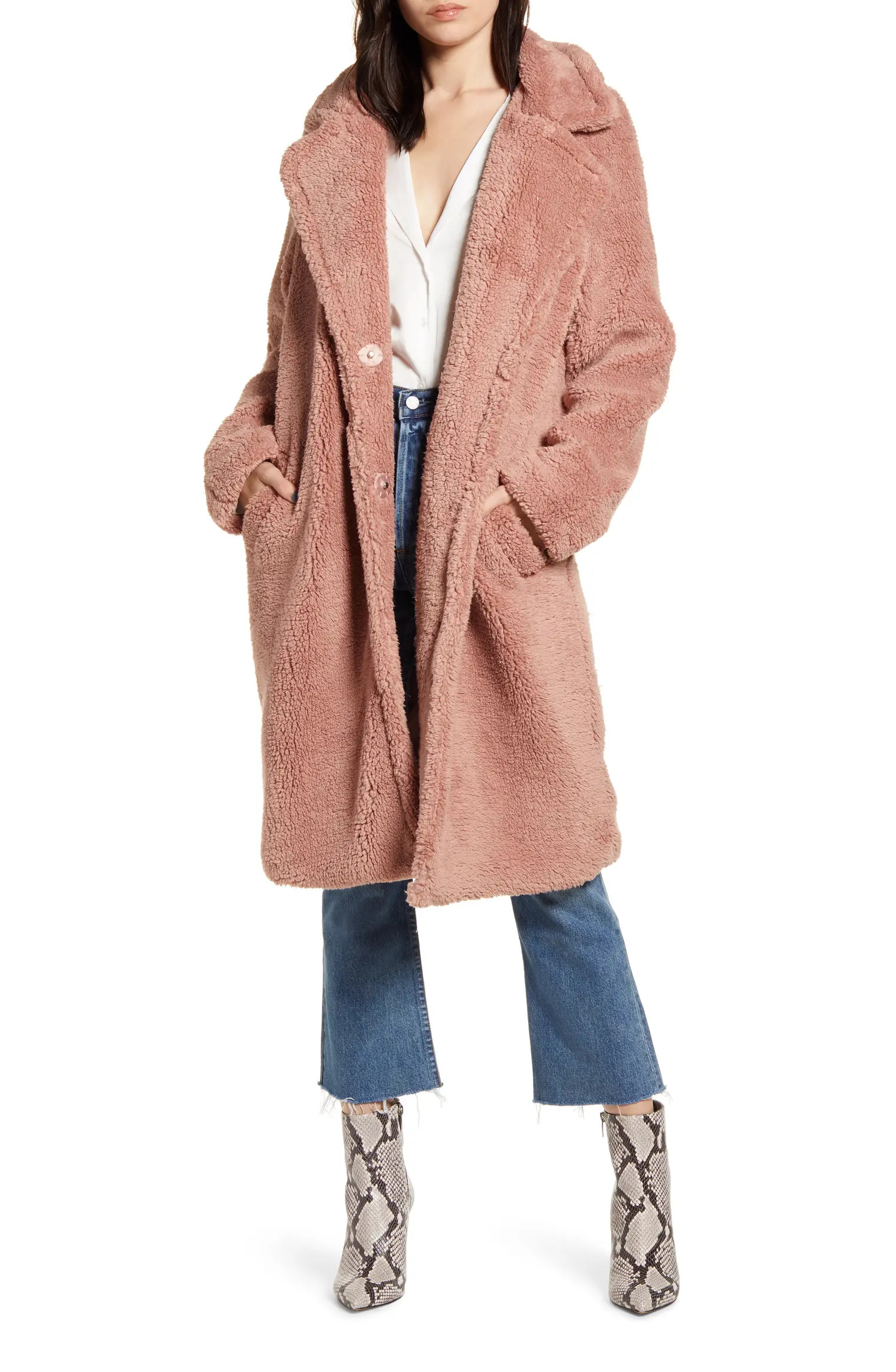 Long Faux Shearling Coat | Nordstrom