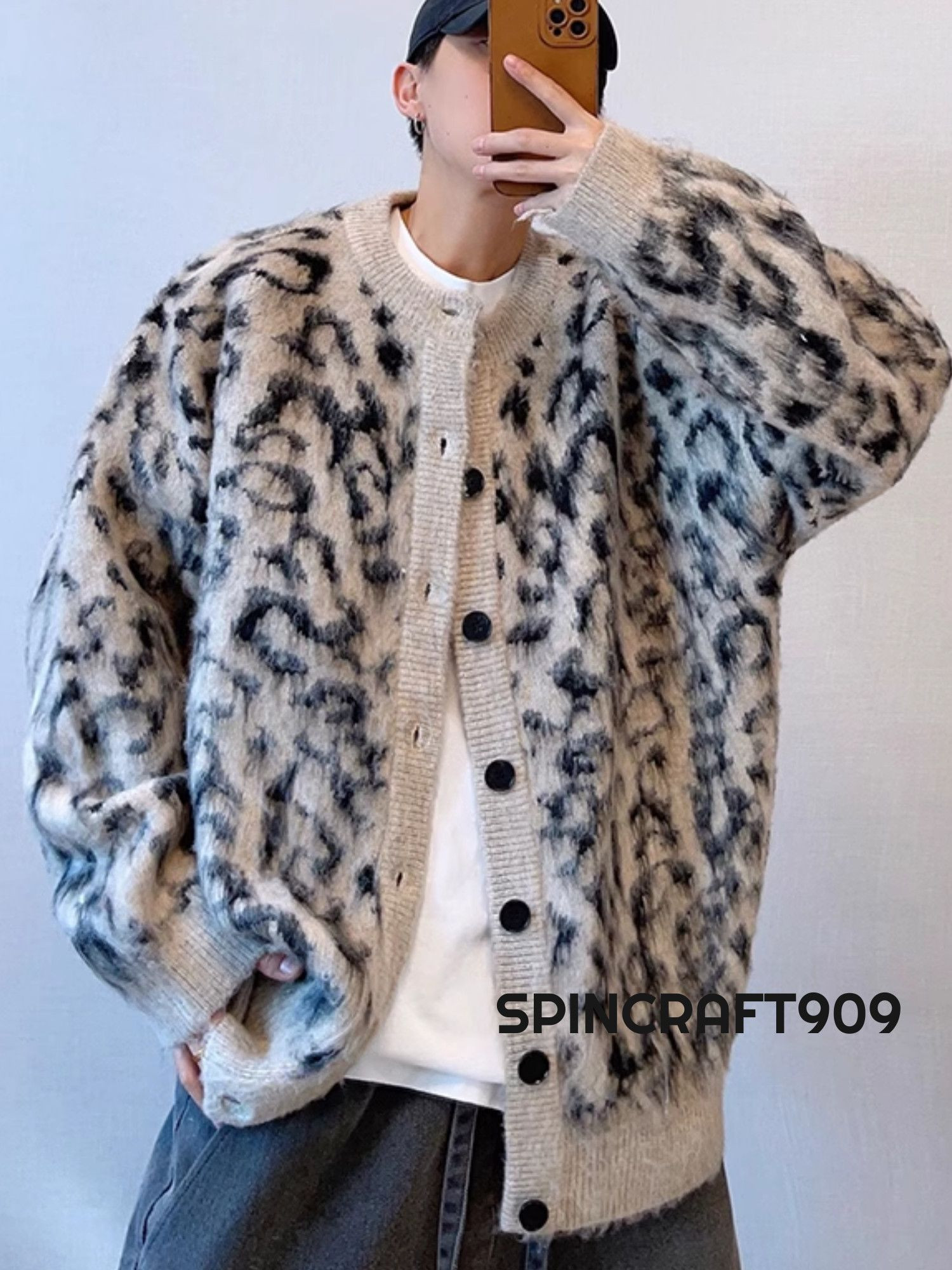 Cardigan × Streetwear Leopard Graphic Cardigan Sweater | Grailed | Grailed
