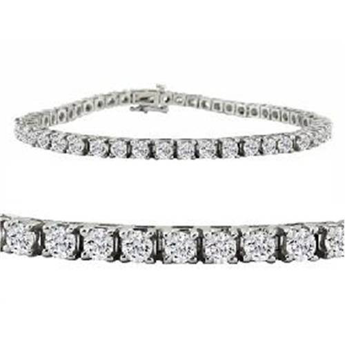 8 TCW 14k White Gold Round Diamond Tennis Bracelet | Shop Simon