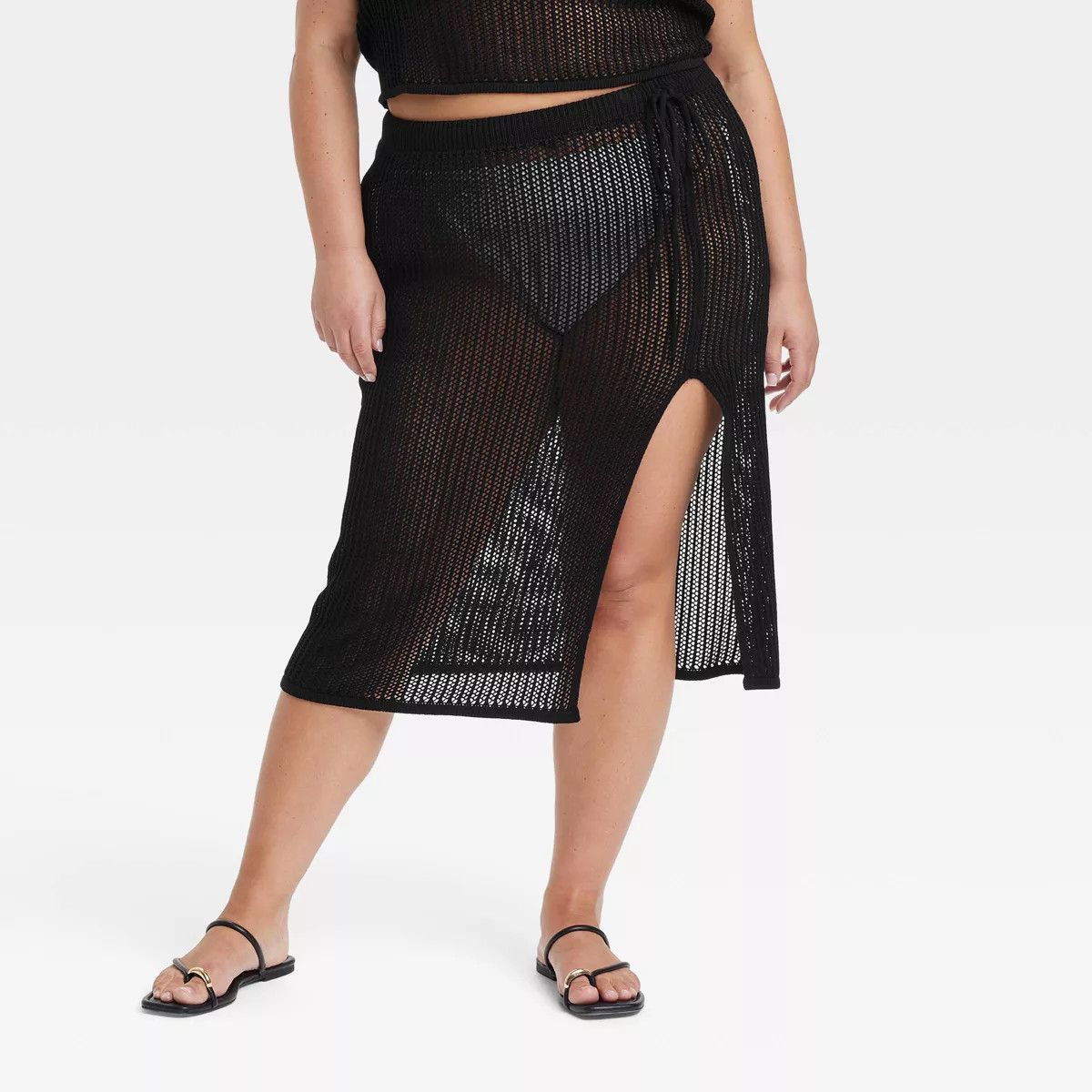 Women's Beach Bungalow Openwork Midi Skirt - A New Day™ | Target