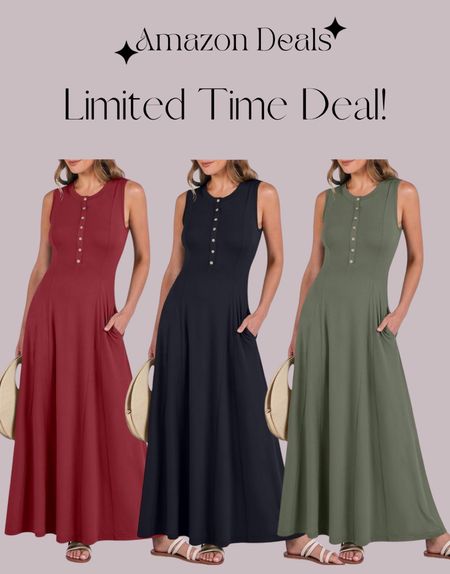 Amazon deals / ANRABESS Women Summer Casual Sleeveless Maxi Sundress Button Fit & Flare A-Line Flowy Long Dresses 2024 Beach Outfits

#LTKSaleAlert #LTKFindsUnder50 #LTKTravel
