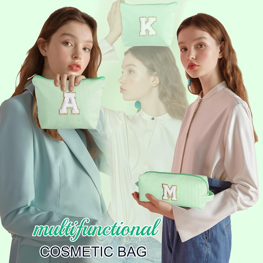 YOOLIFE Gifts for Girls Teen Girls - 2 Travel Makeup Bag | Initial Make Up Bag | Personalized Gif... | Amazon (US)