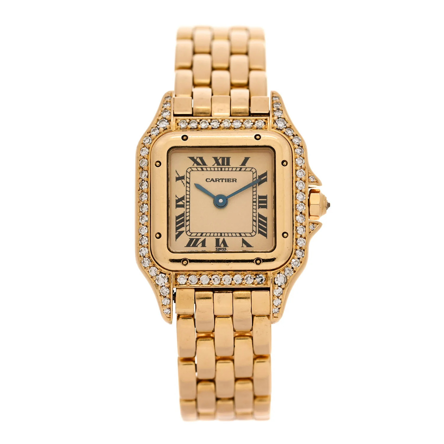 18K Yellow Gold Diamond 22mm Panthere Quartz Watch | FASHIONPHILE (US)
