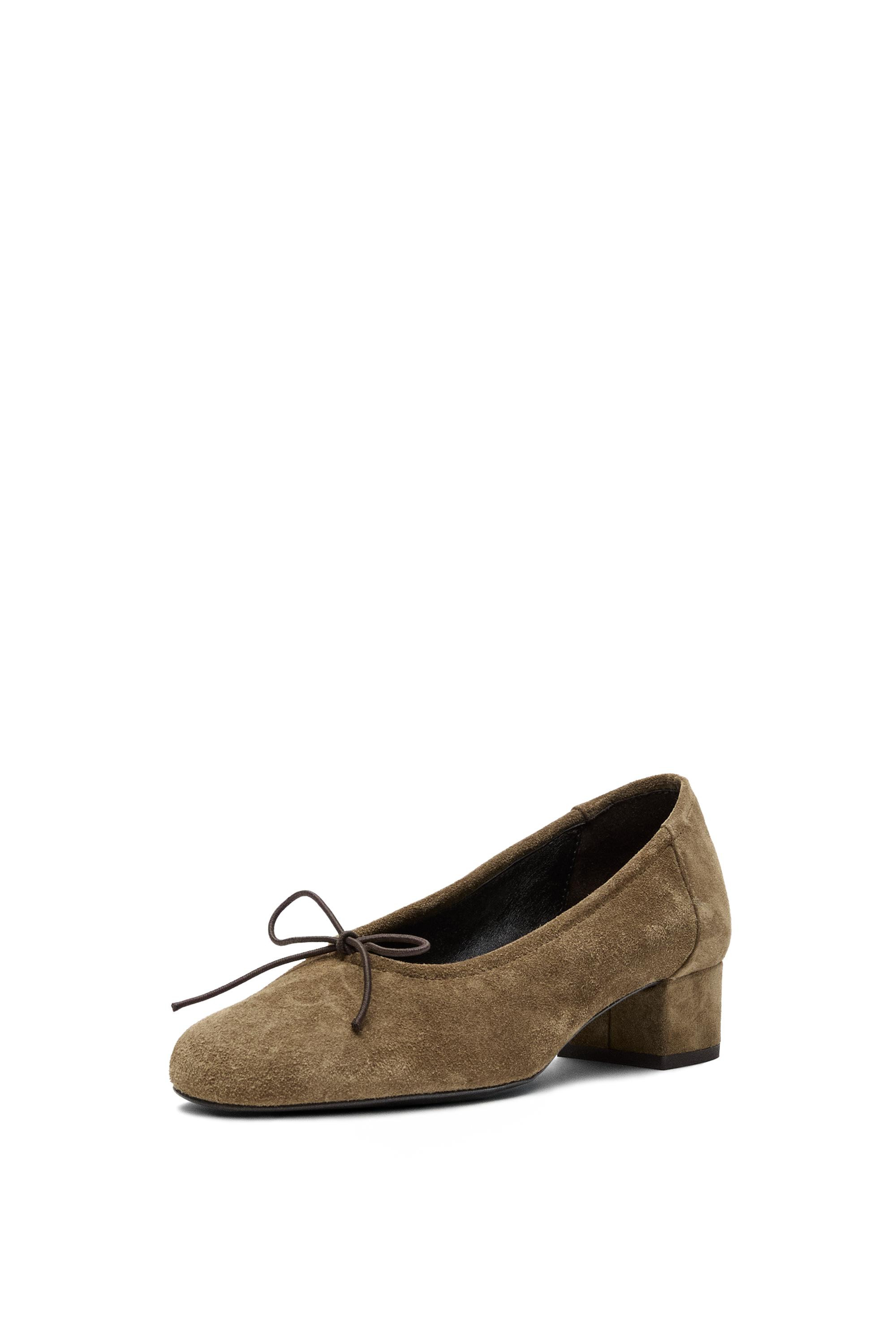 High-heel ballerinas - CAMEL | Massimo Dutti UK