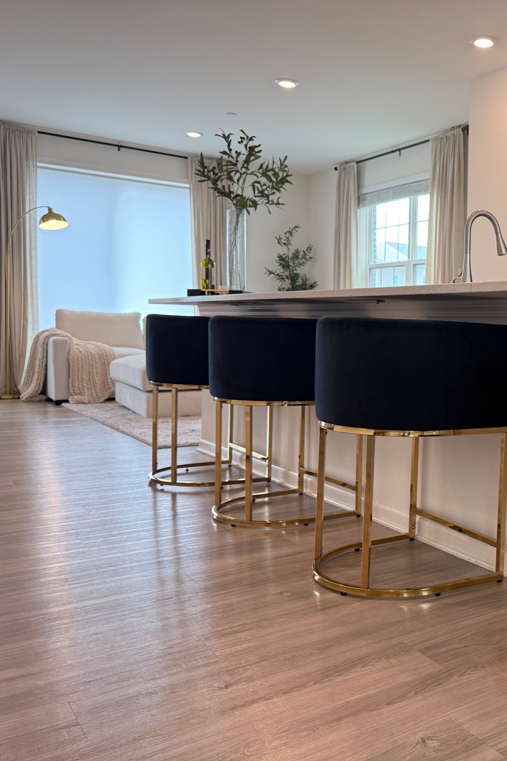Gorgeous Velvet Black and Gold Barstools 

#LTKHome