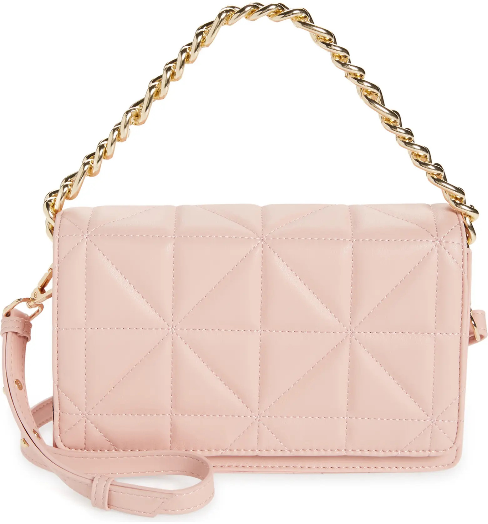 Topshop Cali Quilted Chain Faux Leather Crossbody Bag | Nordstrom | Nordstrom