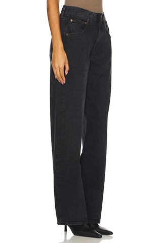 AGOLDE Low Curve Wide Leg in Black Tar from Revolve.com | Revolve Clothing (Global)