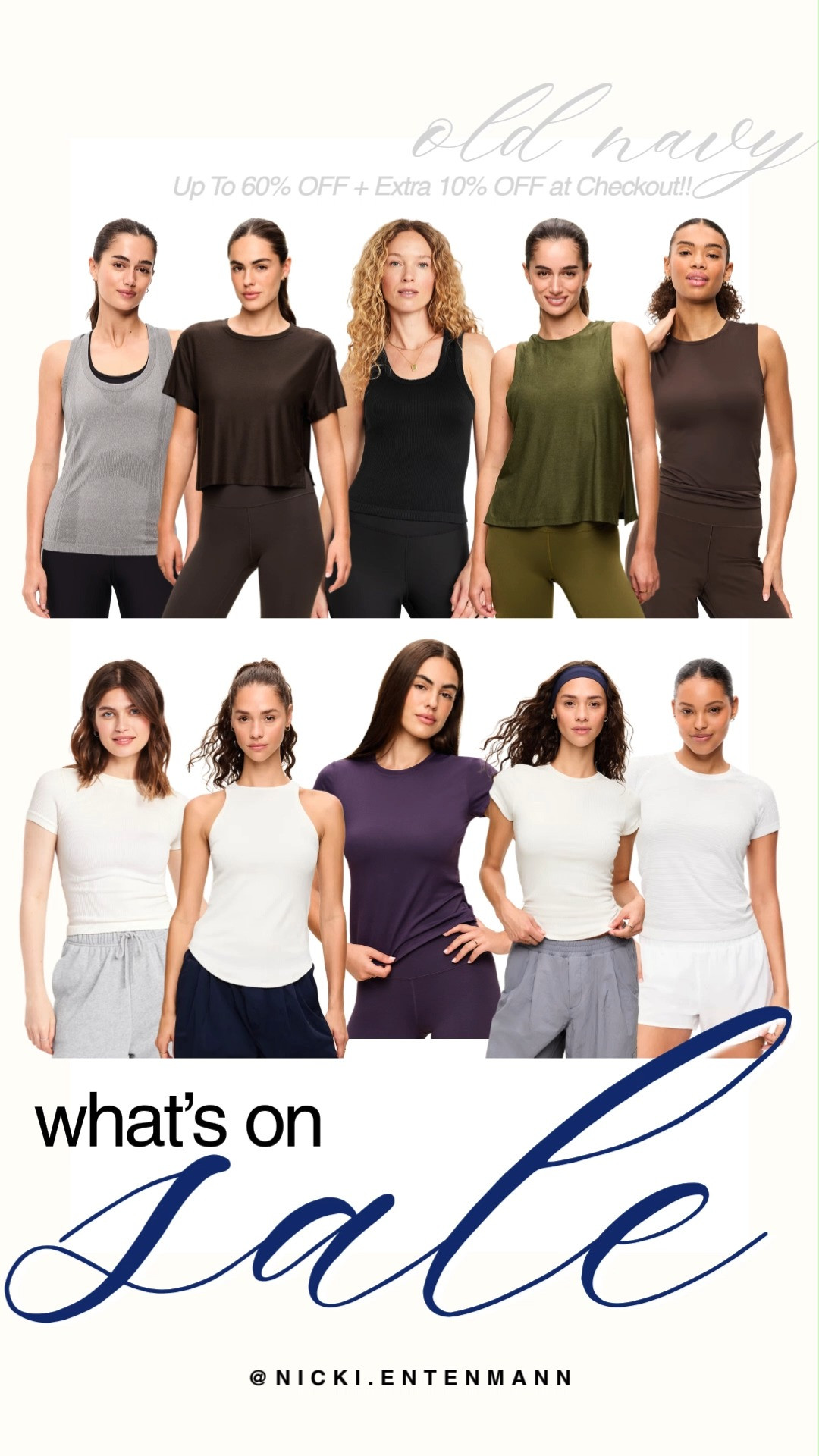 Score major savings on activewear tops with Old Navy’s sale offering up to 60% off plus an extra 10% off at checkout. The lineup includes breathable tank tops, cropped athletic tees, ribbed high-neck tanks, and lightweight short-sleeve layers in sleek neutral and muted tones. It is the perfect opportunity to update your workout wardrobe with high-performance, comfortable activewear staples for less.

#oldnavy #oldnavystyle #salealert #activewear #athleisure #workoutgear #fitnessfashion #shoppingdeal 

 #LTKfitnessgoals #LTKActive #LTKSaleAlert