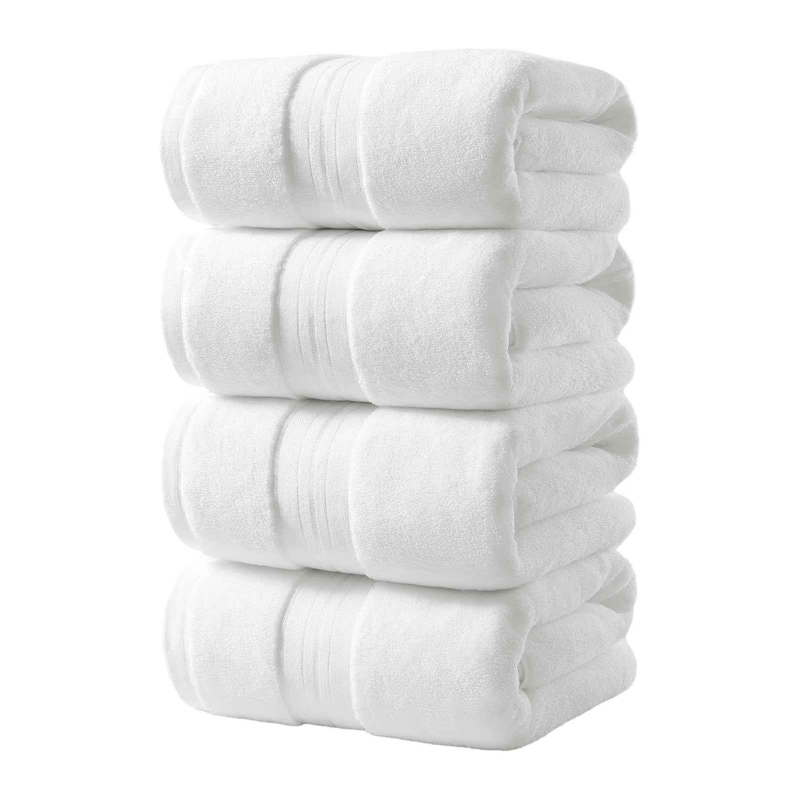 REDKISS 100% Cotton Bath Towels Set of 4, Extra Large Bath Sheets 27 X 59 Inches, 600 GSM, Quick ... | Amazon (US)