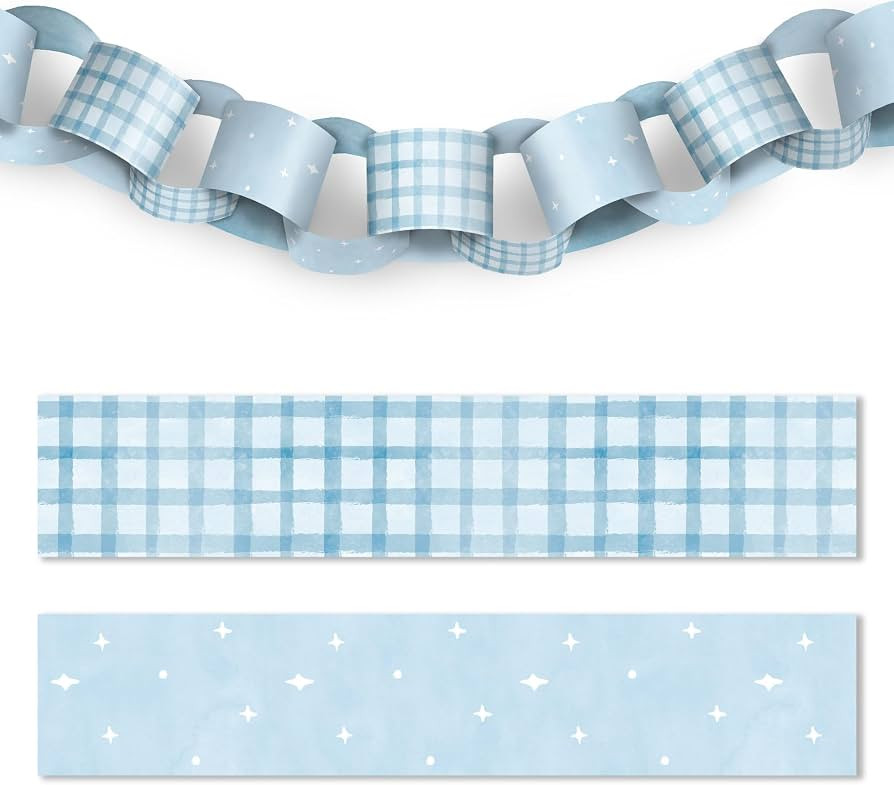 Big Dot of Happiness One Silly Goose Blue Paper Chains, Boy 1st Birthday Party Garland, Ceiling &... | Amazon (US)