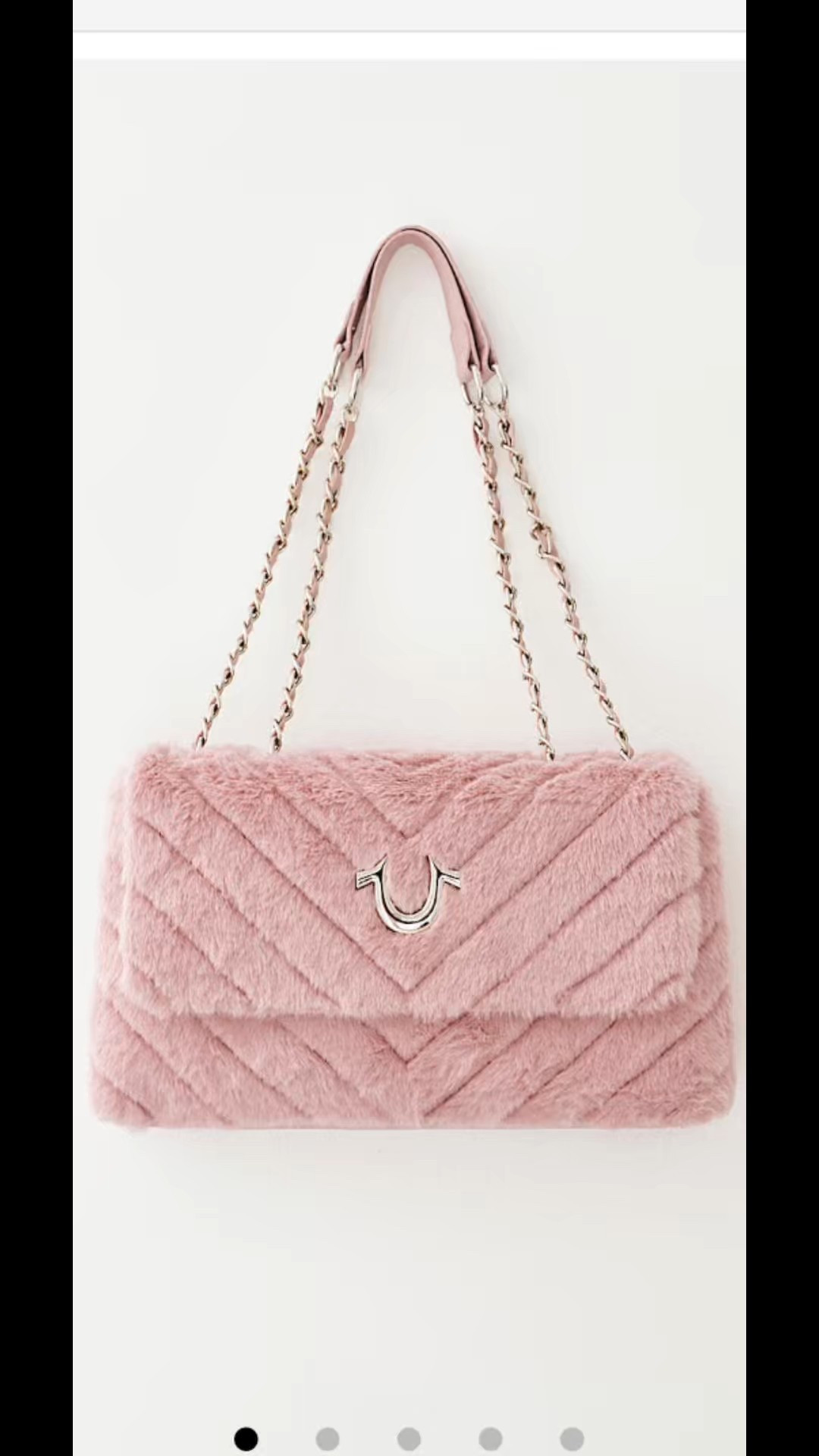 PLUSH HORSESHOE CHAIN SHOULDER BAG 
Fur Bag Season 
True Religion 

#LTKGiftGuide #LTKSeasonal #LTKFindsUnder100