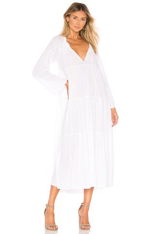 9 Seed Majorca Ruffle Tier Maxi Dress in White from Revolve.com | Revolve Clothing (Global)