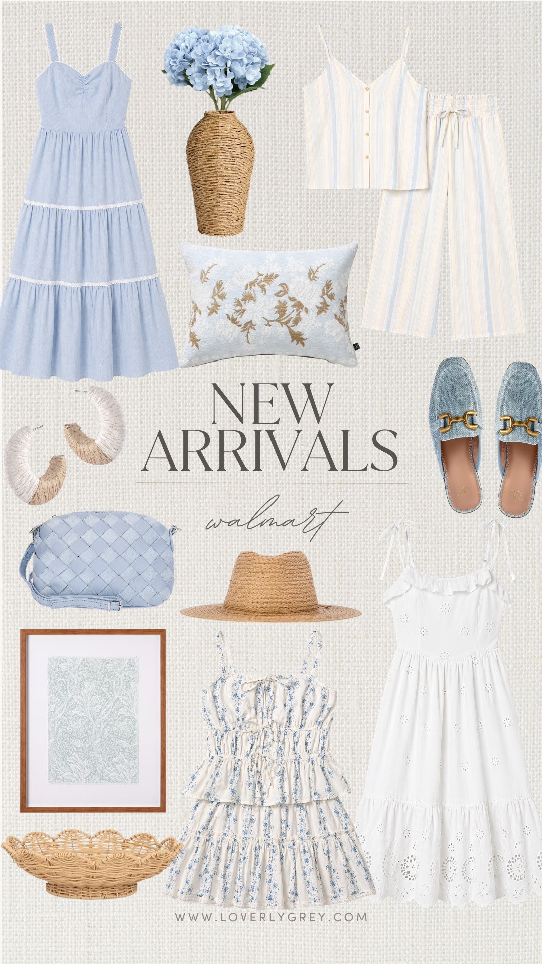 Soft spring blues, breezy whites, and elevated Walmart finds that look way more expensive than they are 🤍 Easy dresses, woven accessories, and chic home accents for spring.

loverly grey, walmart fashion, walmart new arrivals, spring fashion finds, affordable spring outfits, blue and white outfits, walmart home decor, spring dresses, woven accessories, chic walmart finds 

 #LTKSeasonal #LTKHome