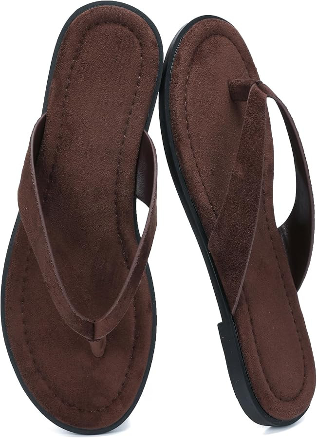 Flip Flops for Women Comfortable Slip on Open Toe Thong Sandals Casual Summer Dress Flats Sandal ... | Amazon (US)