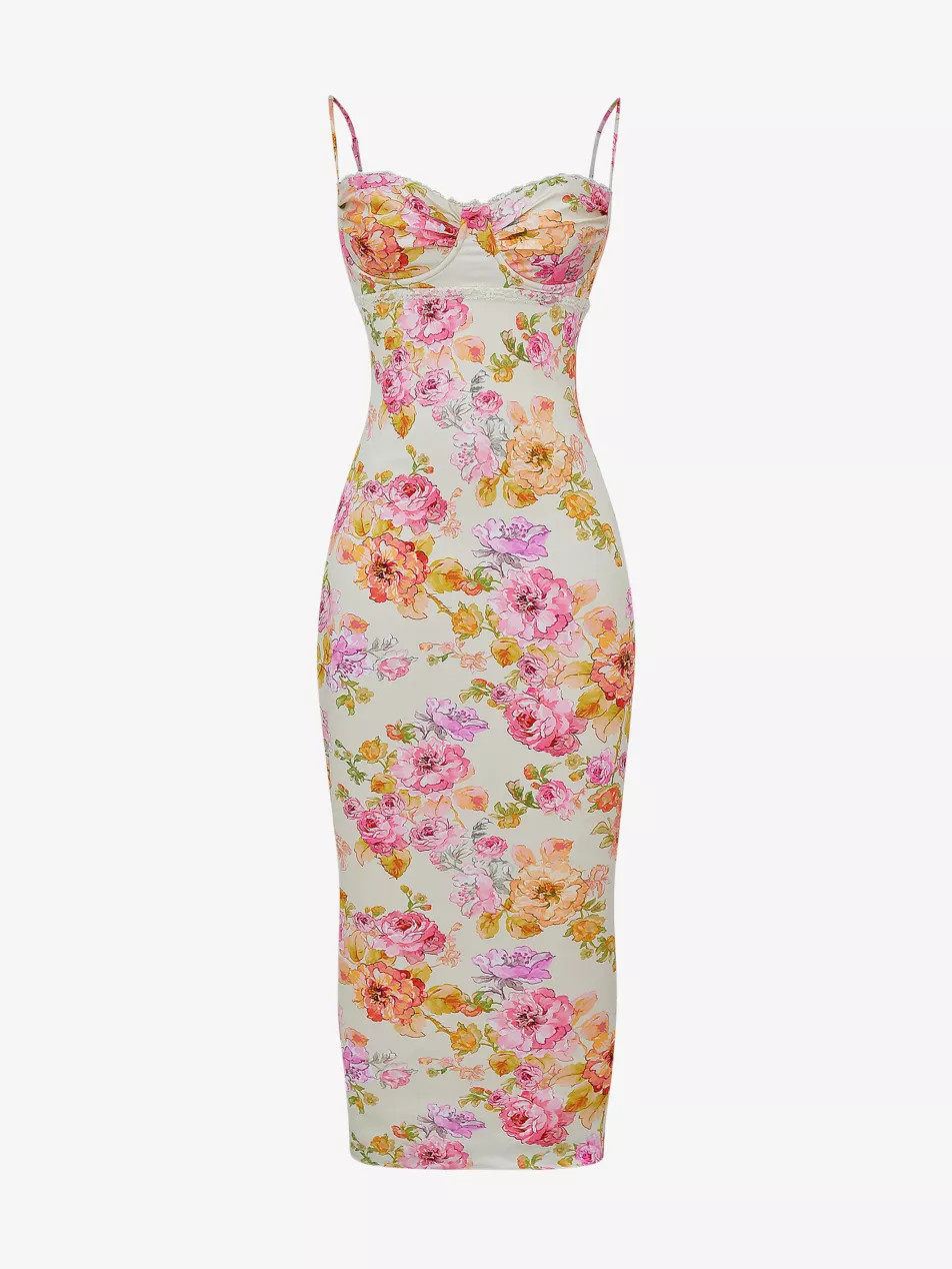 Josefina floral-print stretch-woven maxi dress | Selfridges
