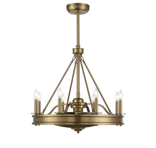 Lyon Eight Light Fan D'lier | Lighting Design