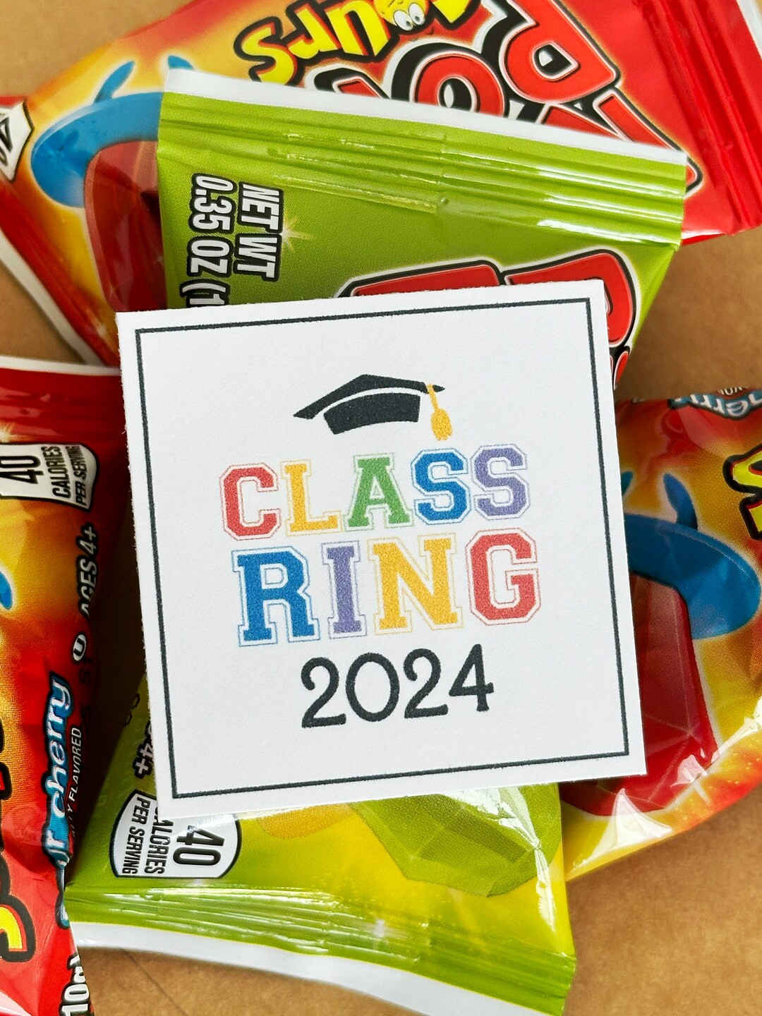 Printable Class of 2024 Ring Favor Tags. Tags for Kindergarten or Preschool Graduates 2024. Candy... | Etsy (US)