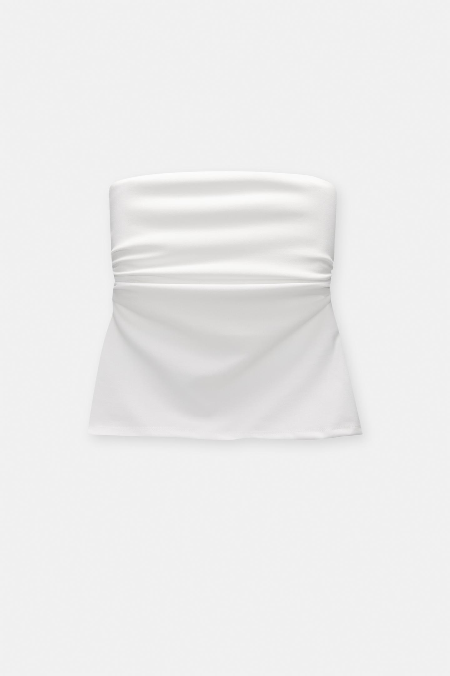 Bandeau top with gathered detail | PULL and BEAR UK