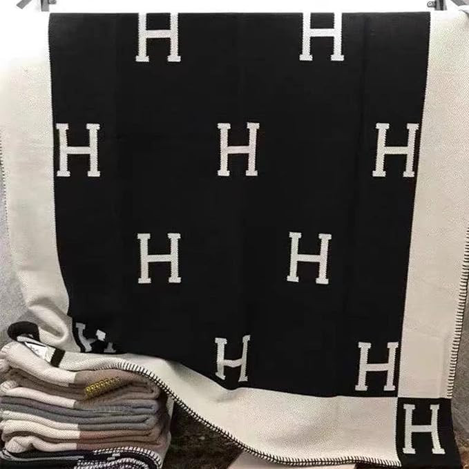 Full Wool H Throw Blanket,All Season Wool Soft and Lightweight Reversible Blankets,Super Soft Thr... | Amazon (US)