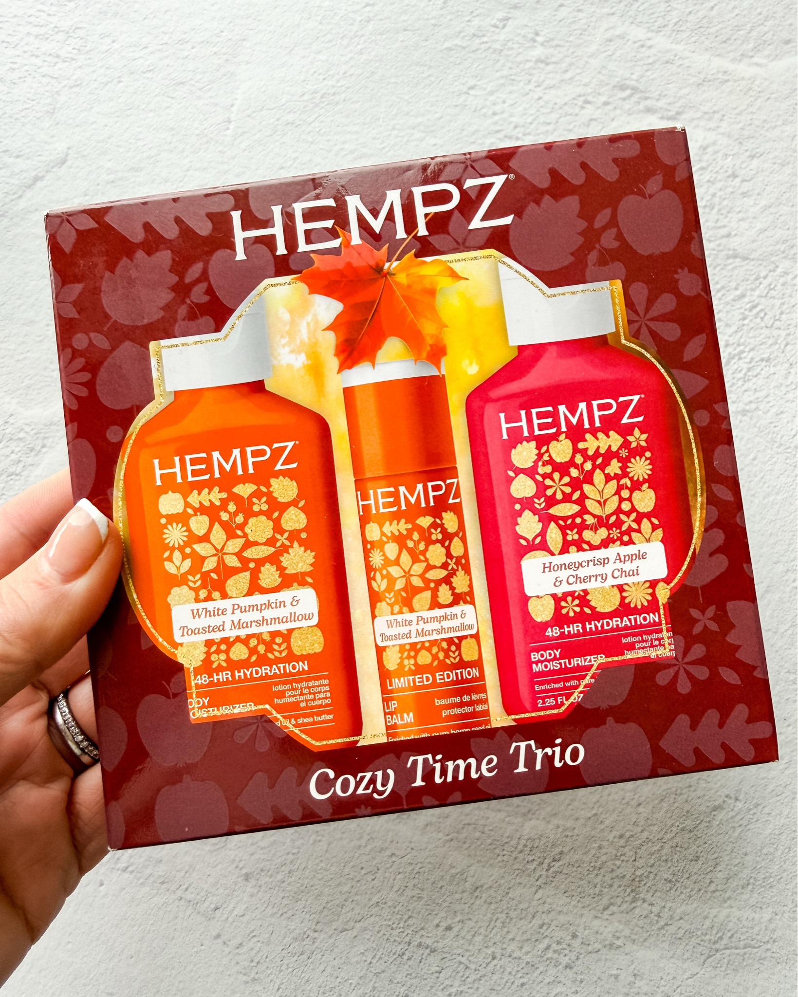 I always grab the Hempz Cozy Time trio and break it apart for fall gift basket.  These are always a fall beauty fav!

#LTKselfcare #LTKSeasonal #LTKBeauty