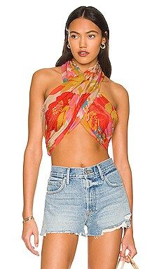 SPELL X REVOLVE Tyler Travel Scarf Top in Chili from Revolve.com | Revolve Clothing (Global)