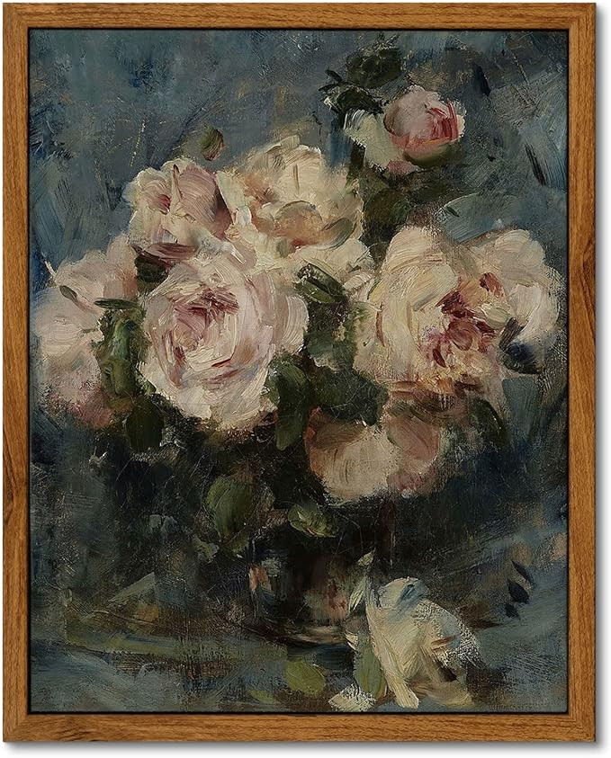InSimSea Roses in Vase Canvas Wall Art Framed Wall Decorations Vintage Flower Art Mothers Day Gif... | Amazon (US)