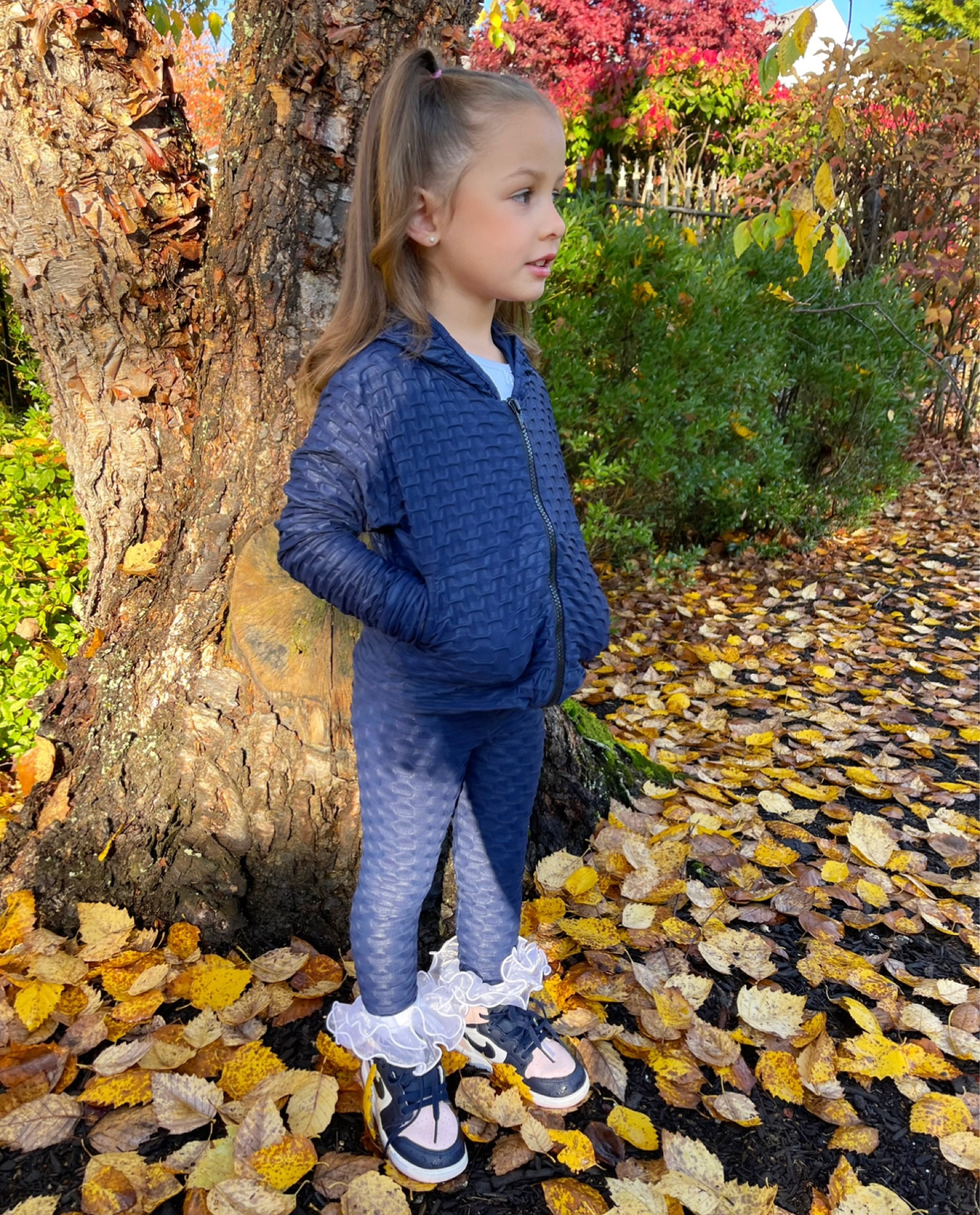Comfiest cutest fit 💖 Adri started wearing BBBs when she was 2 years old and a true size 3T (size 3-7; just tuck in the bottom of the leggings, the best part is that these grow with them!)

#LTKfit #LTKfamily #LTKHoliday