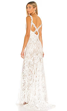 Della Gown | Ivory Gown | Off White Gown | Lace Gown | White Lace Dress | Lace Maxi Dress | Revolve Clothing (Global)
