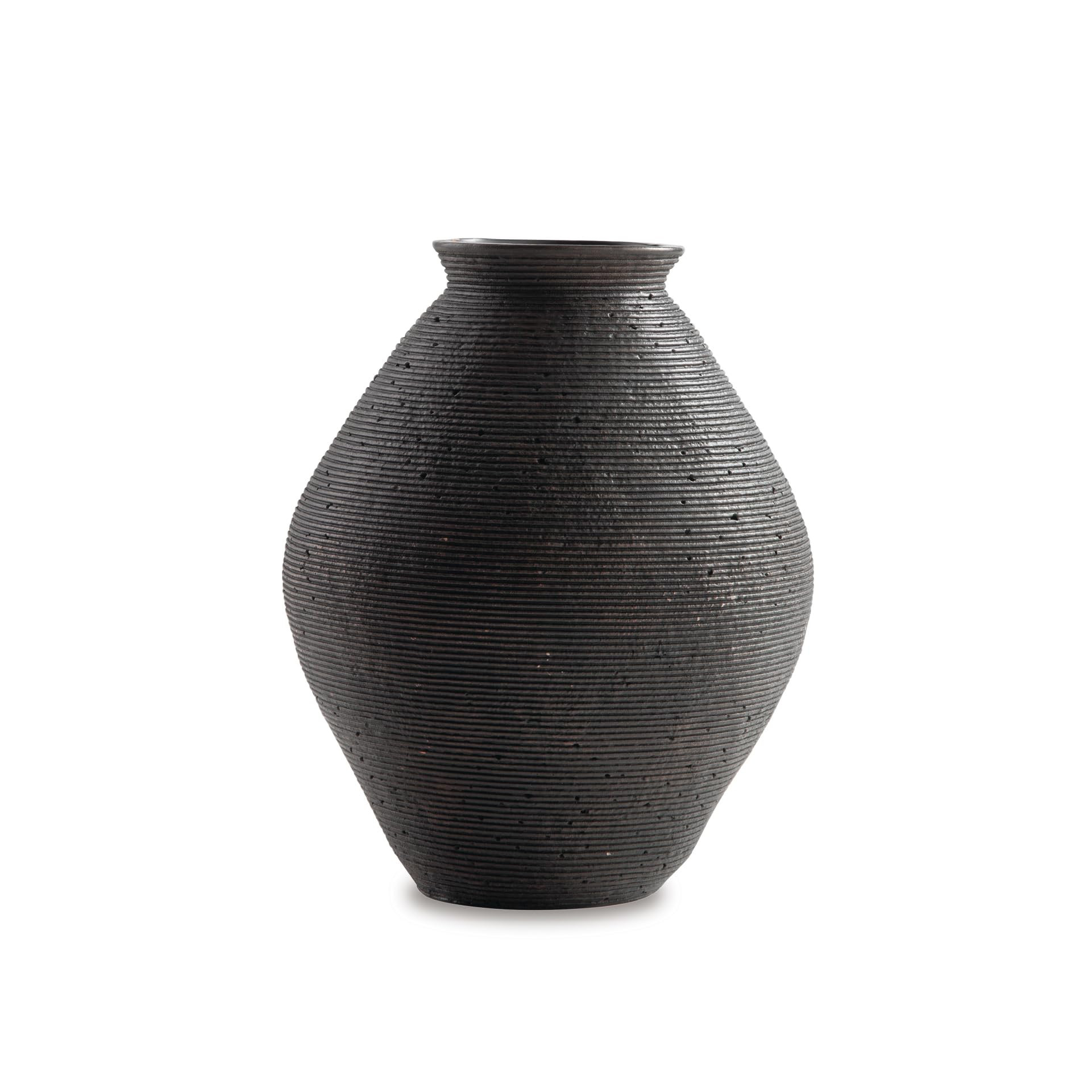 Signature Design by Ashley Hannela 12" Modern Distressed Polyresin Vase, Antique Brown | Amazon (US)