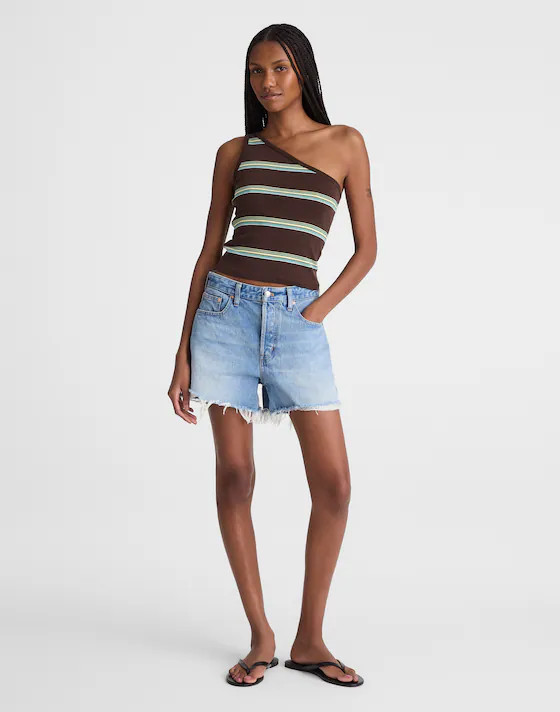 Madewell x Shopbop '90s One-Shoulder Tank in Compact Cotton | Madewell