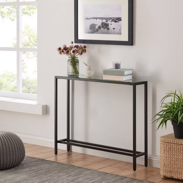 Dillard Narrow Console Table Black - Aiden Lane | Target