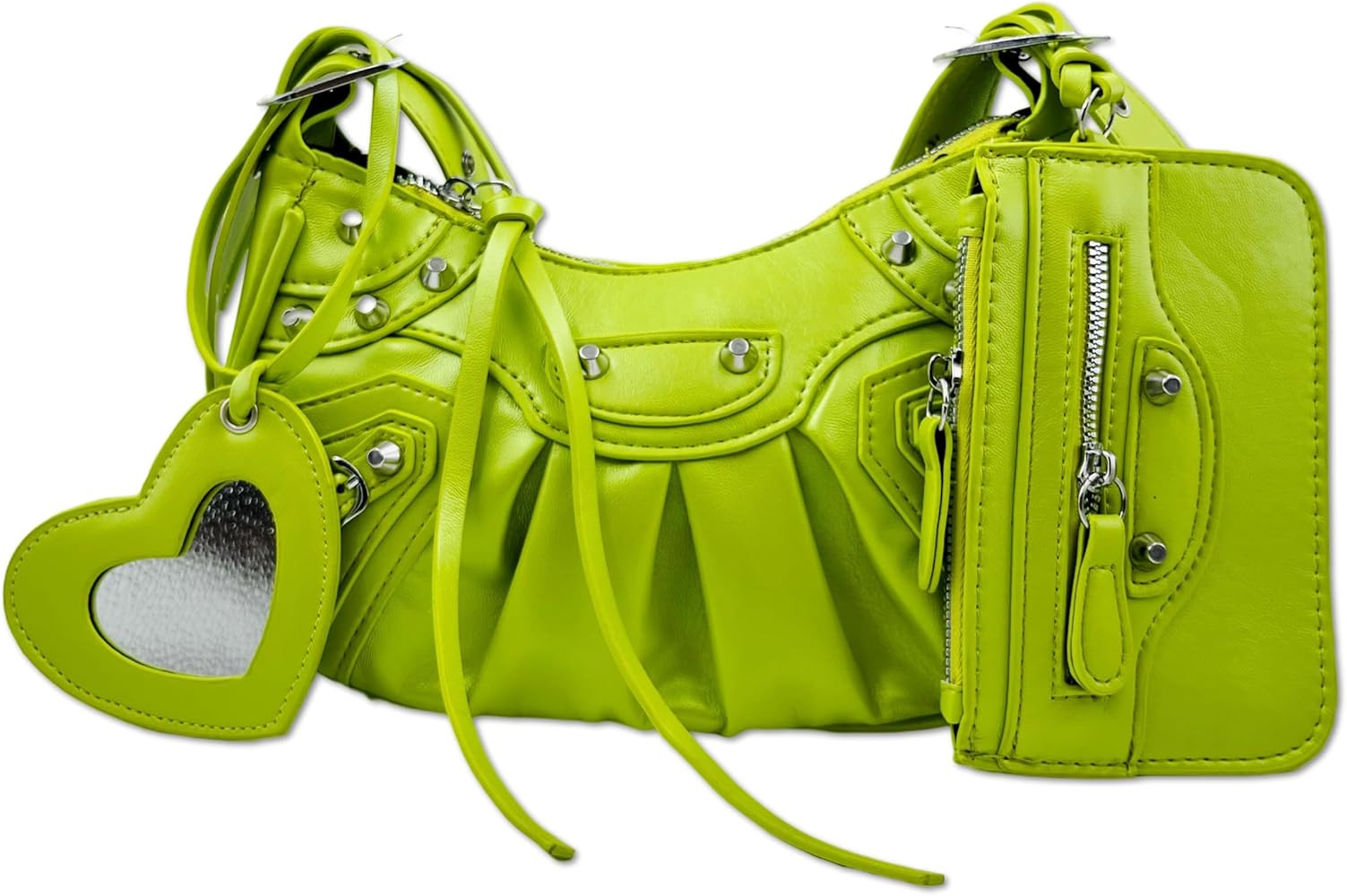 Motleader Shoulder Bag for Women, Leather Hobo Bag, Punk Style Y2k Crossbody Purse with Rivet, Li... | Amazon (US)