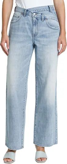 Pistola Bobbie Crossover High Waist Wide Leg Jeans | Nordstrom | Nordstrom