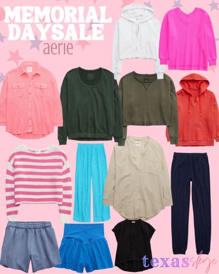 Memorial Day sale: Aerie sale on their brand! 

Summer tops
Summer sweatshirts 
Postpartum clothes

#LTKsalealert #LTKSeasonal #LTKunder50