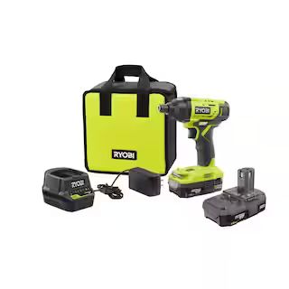 RYOBI ONE+ 18V Lithium-Ion Cordless 1/4 in. Impact Driver Kit with (2) 1.5 Ah Batteries, Charger,... | The Home Depot