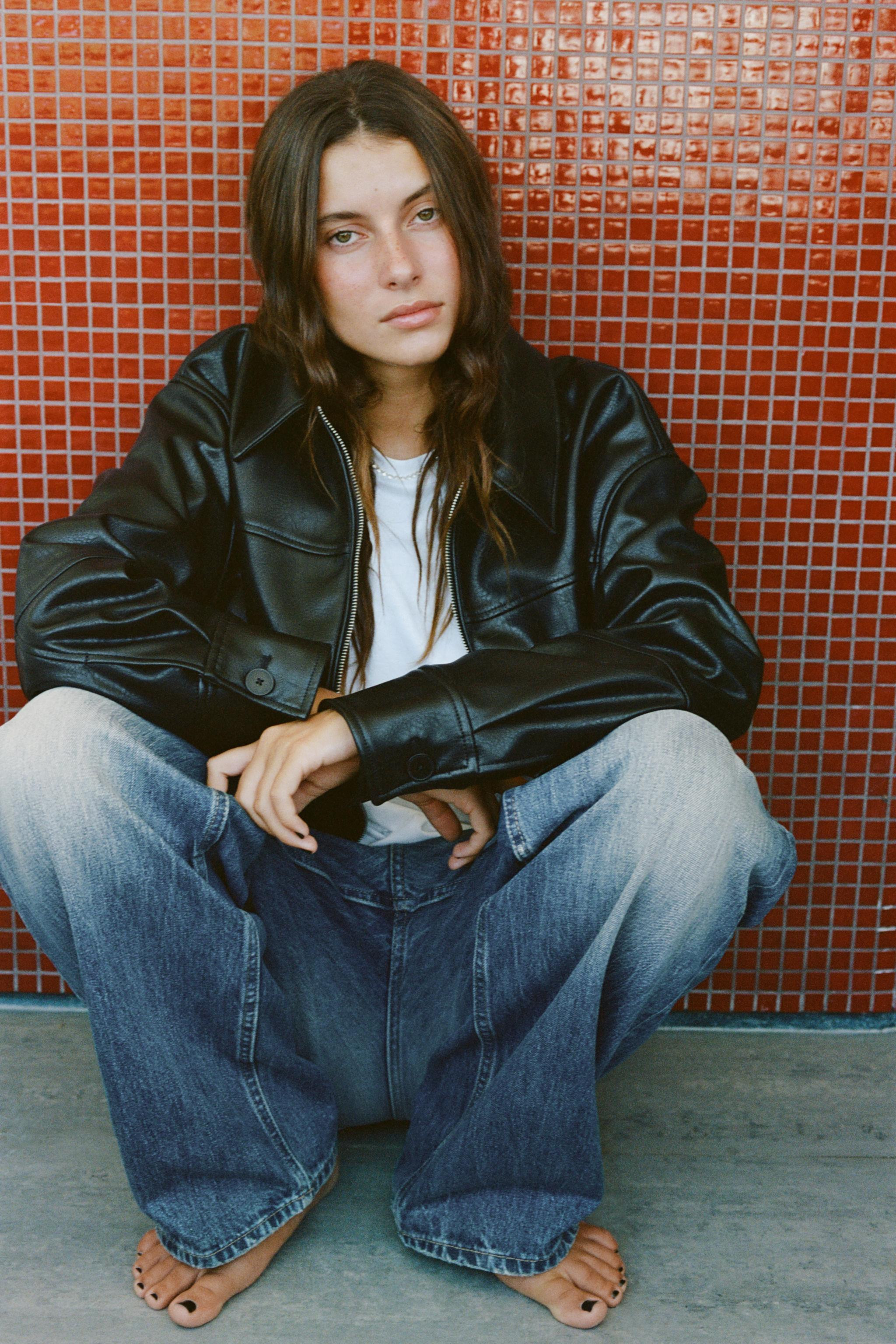 FAUX LEATHER BOMBER JACKET | Zara US