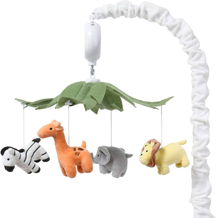 The Peanutshell Safari Animals Musical Crib Mobile for Baby Boys & Girls | Digital Music Box with... | Amazon (US)