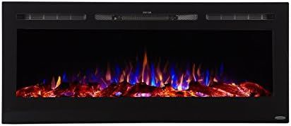 Touchstone 80004 - Sideline Electric Fireplace - 50 Inch Wide - in Wall Recessed - 5 Flame Settin... | Amazon (US)