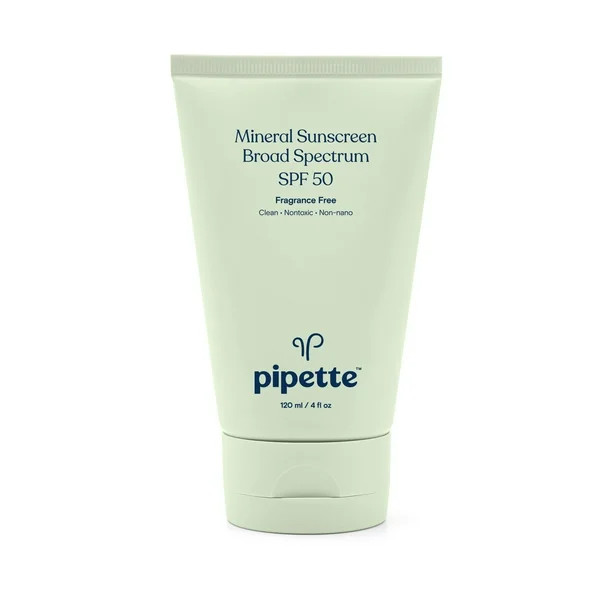 Pipette Mineral Sunscreen Broad Spectrum SPF 50, Safe for Baby & Kids, 4 fl oz | Walmart (US)